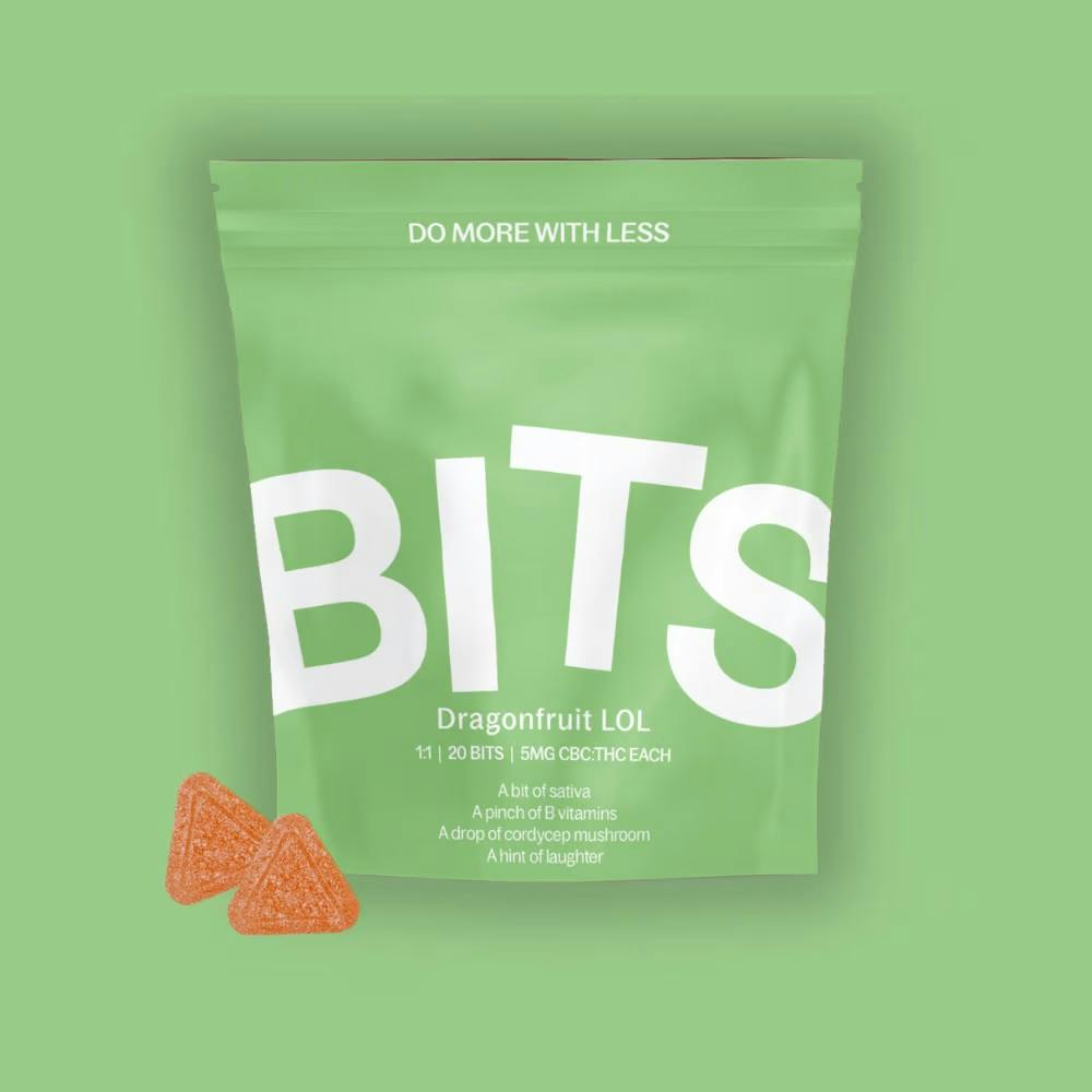 Photograph of product: BITS | Dragonfruit LOL (CBC:TH-oui) Gummies | 20 Pack (100mg)