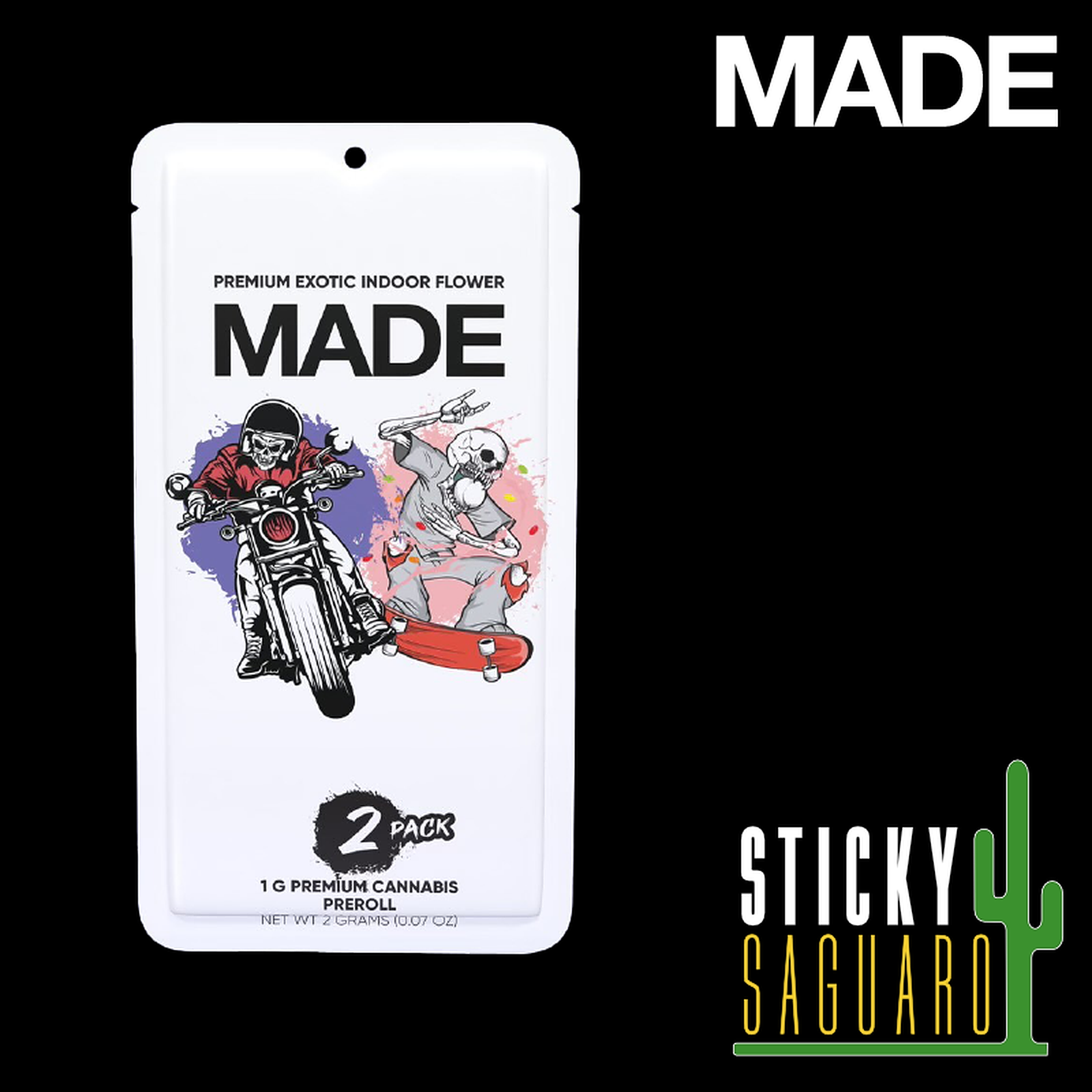 Photograph of product: MADE Pre-Roll GMO Funk 2 Pk (I/H) 2g