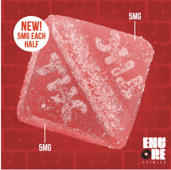 Photograph of product: Encore Sour Black Cherry RSO Gummies T97mg H 25847 (10pk/10mg each))