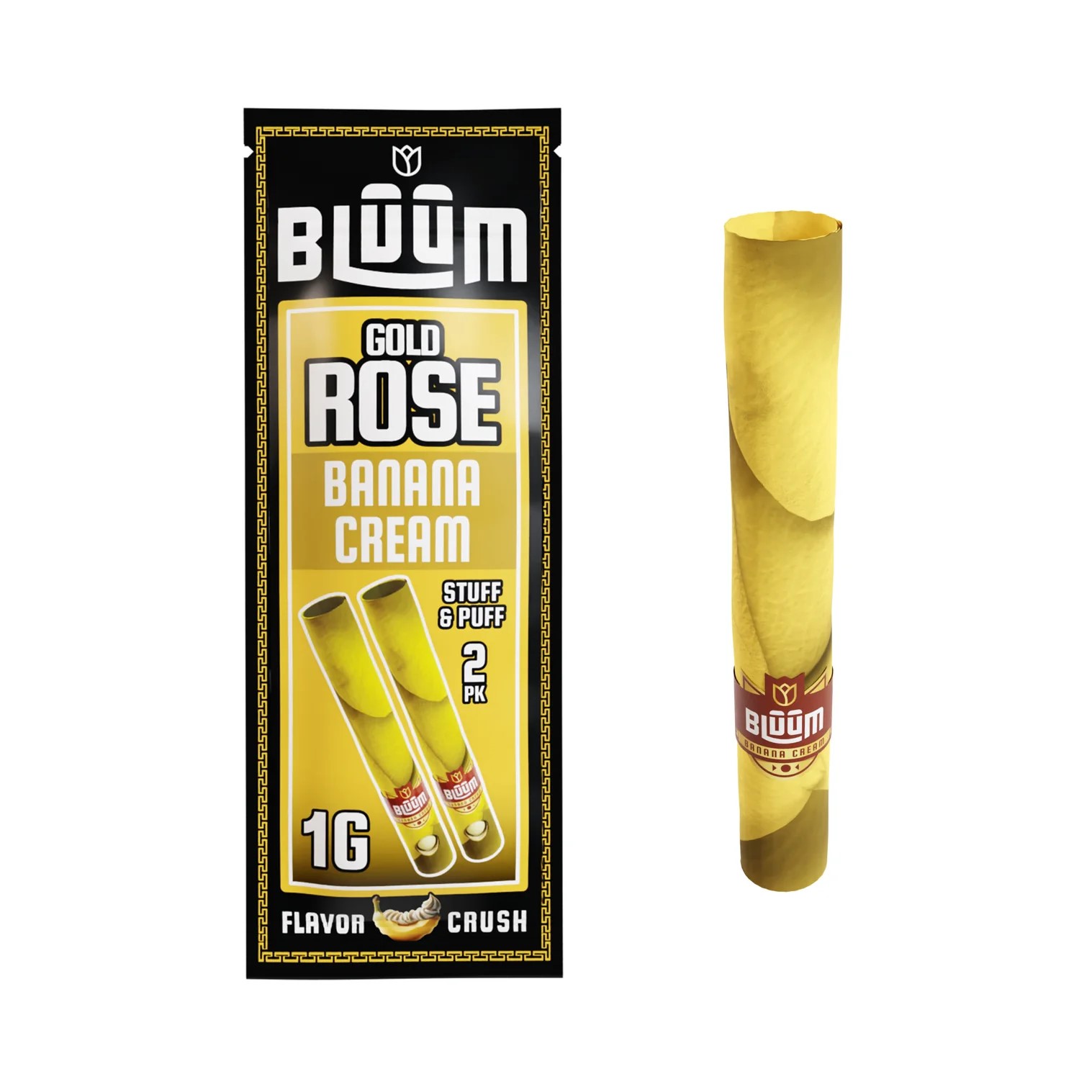 Photograph of product: Bluum - Gold Rose Banana Cream Flower Rolls 2pk