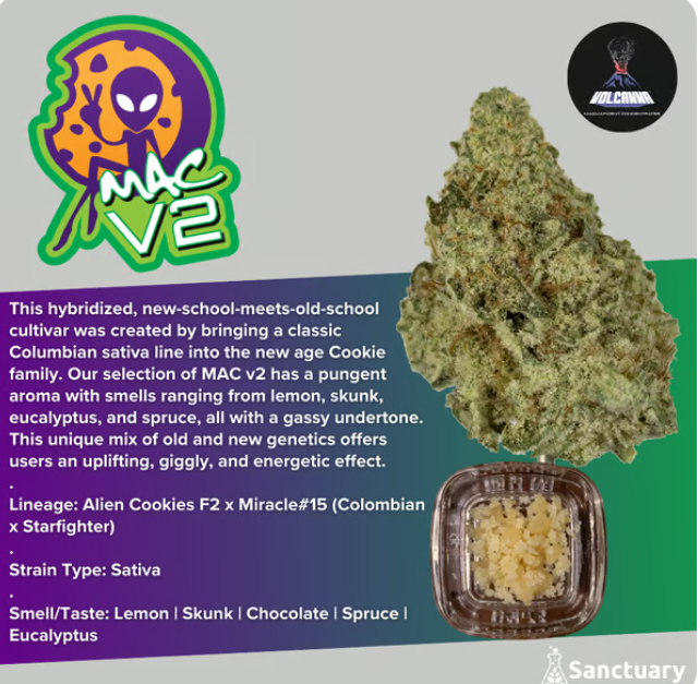 Photograph of product: Mac V2 Crumble | 4.2G | Volcanna