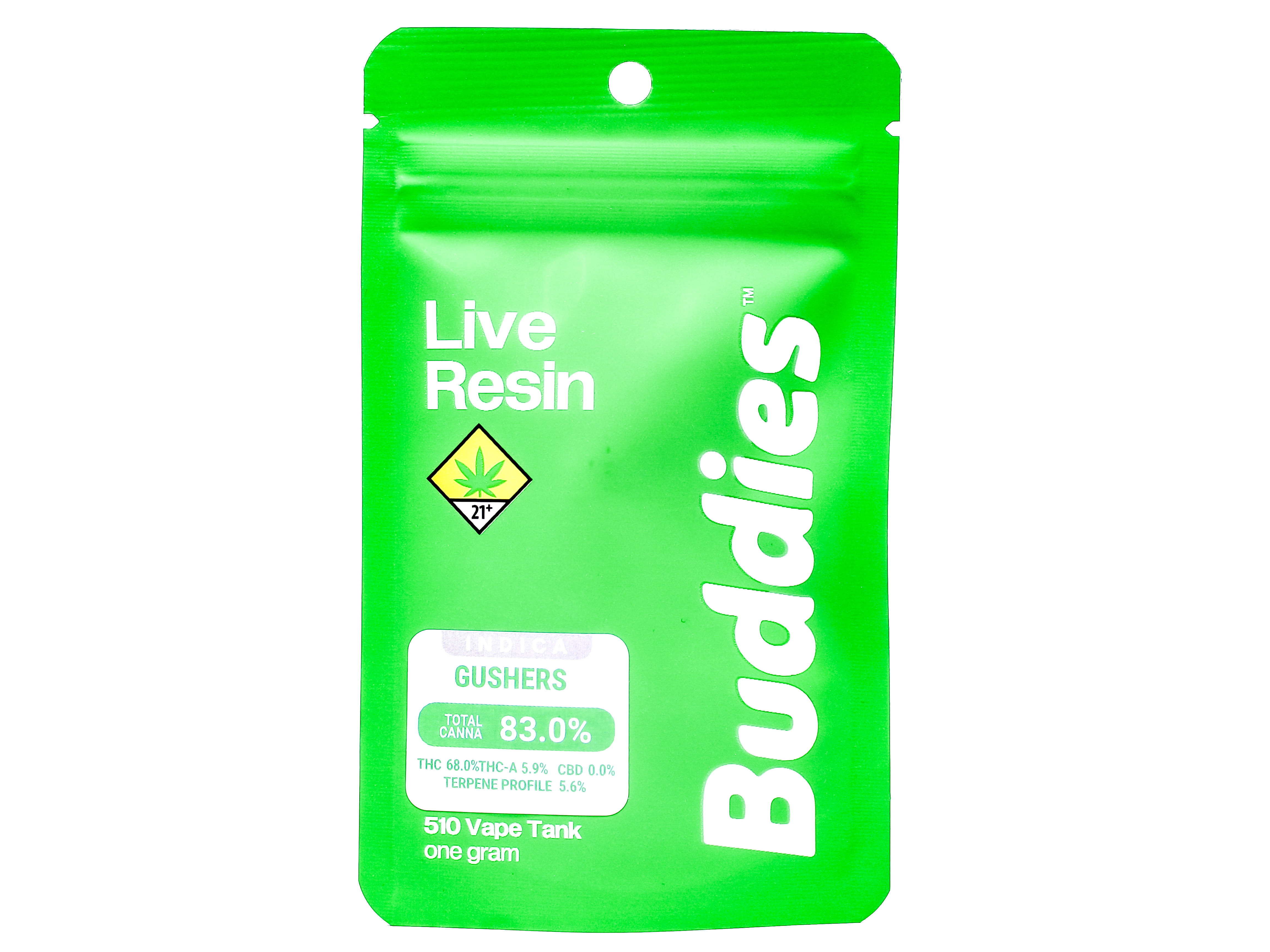 Photograph of product: BUD Gushers Live Resin Cart 35276