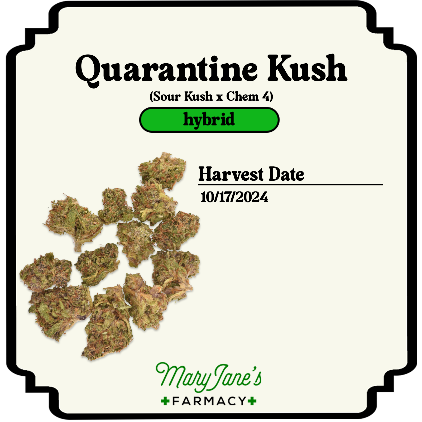 Photograph of product: Quarantine Kush Prepackaged - 28g