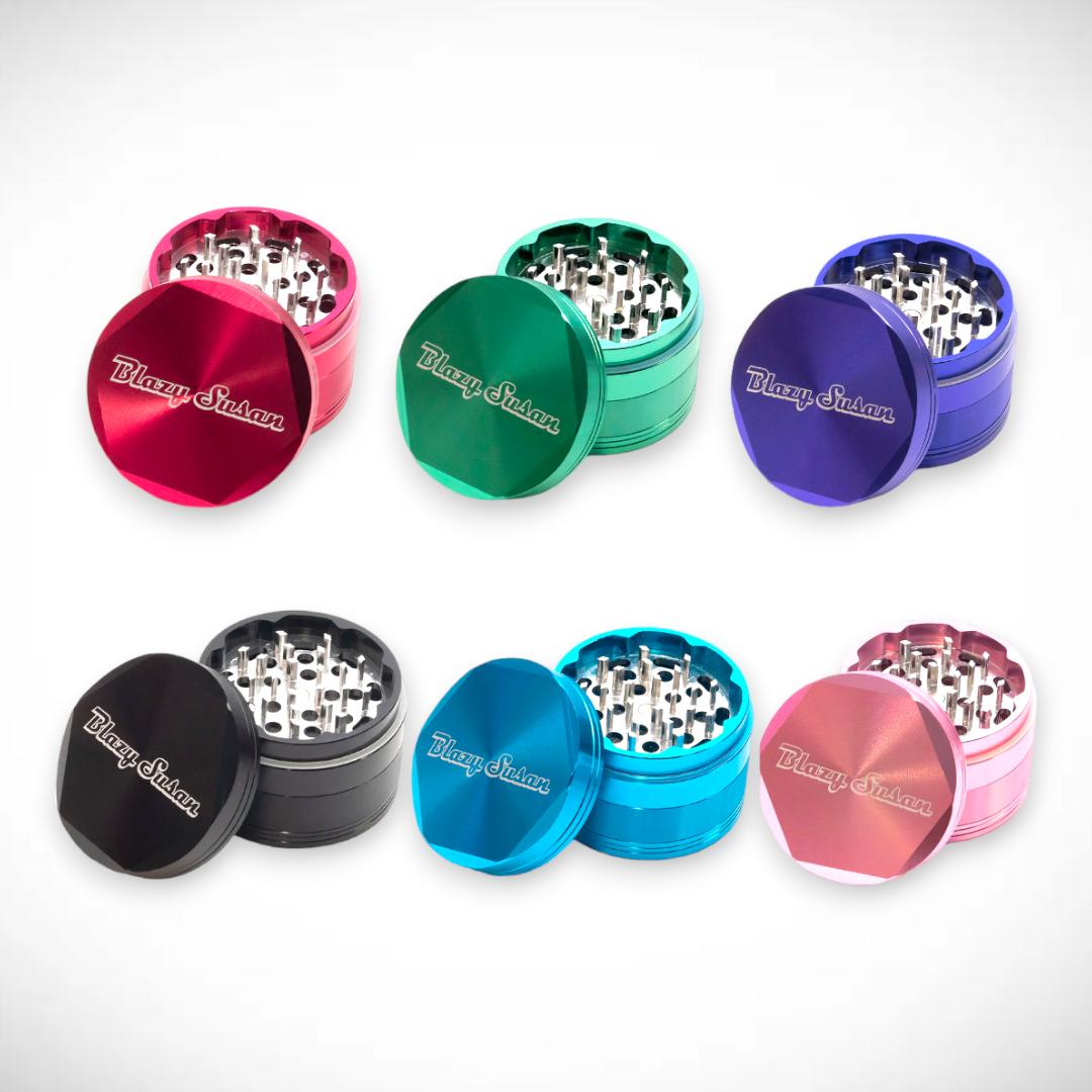 Photograph of product: Blazy Susan - 2.5" 4 Piece Aluminum Grinder - Rose Gold