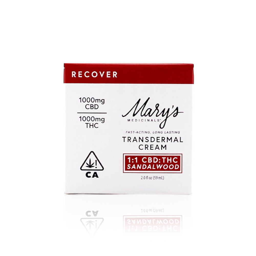 Photograph of product: Marys Medicinal - Topical - Transdermal Cream Sandalwood CBD:TH-oui 1:1