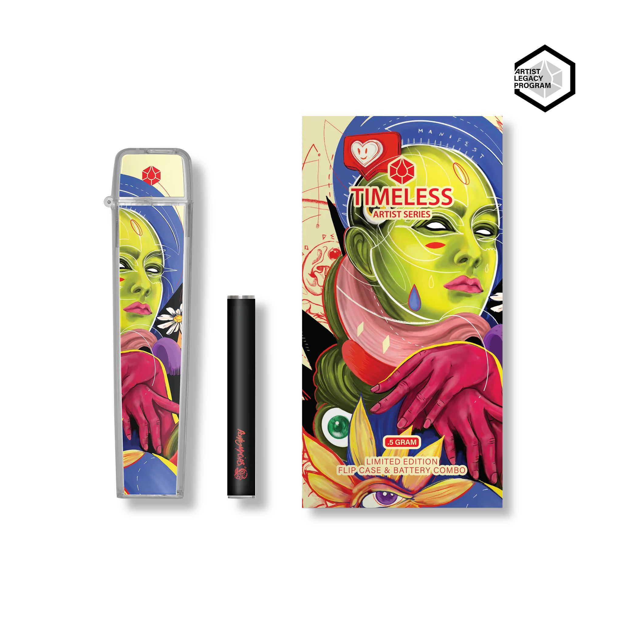 Photograph of product: ASHLEY MACIAS ARTIST LEGACY TV6 1G BATTERY AND FLIPS CASE COMBO