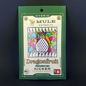 Photograph of product: Mule Kickers 2pc Dragon Fruit 1:1 Gummy