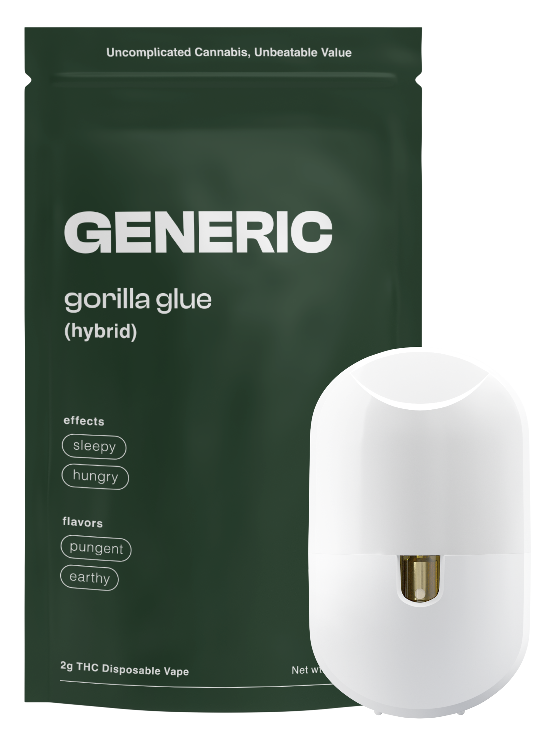 Photograph of product: Gorilla Glue | 2g | Disposable Vape | Generic