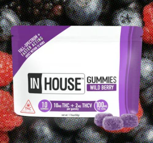 Photograph of product: In House Fast Acting Gummies Wild Berry 10mg