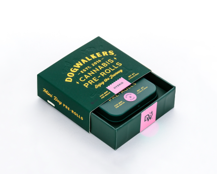 Photograph of product: DOGWALKERS | MINI DOG | PRE-ROLLS | ZACK'S CAKE | 1.75G(5PK)