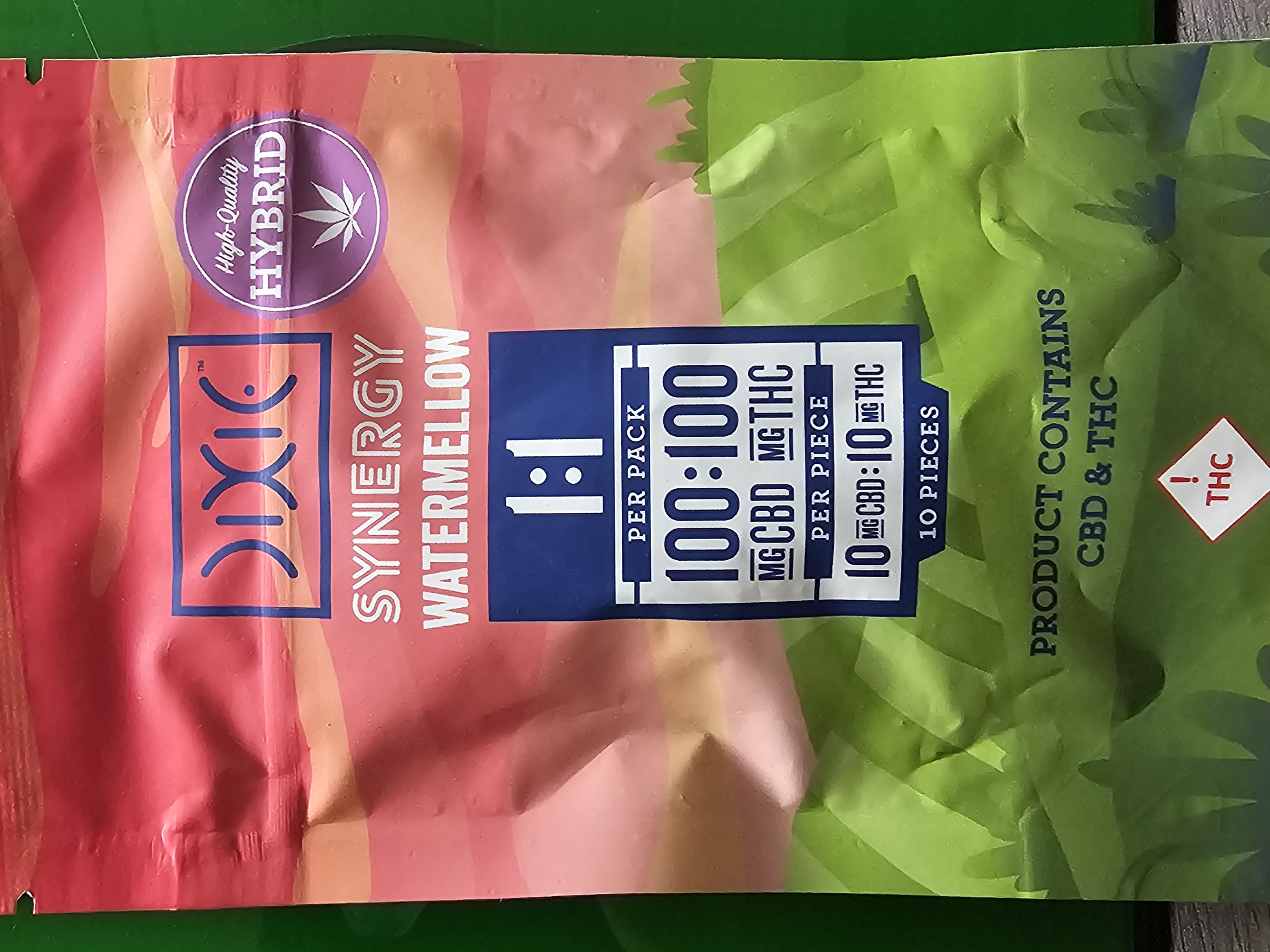 Photograph of product: Dixie - Gummies - 1:1 CBD - Watermellow - 100mg