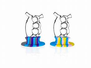 Photograph of product: 5.5" Knuckle Bubbler Kit w/Silicone Stand l Assorted Colors