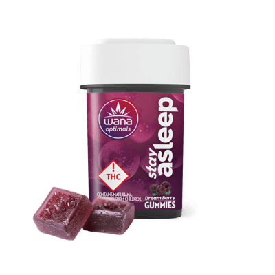 Photograph of product: Wana Optimals | Dream Berry Stay Asleep Gummies 4:2:1:1 CBD | TH-oui | CBN | CBG | 10pk