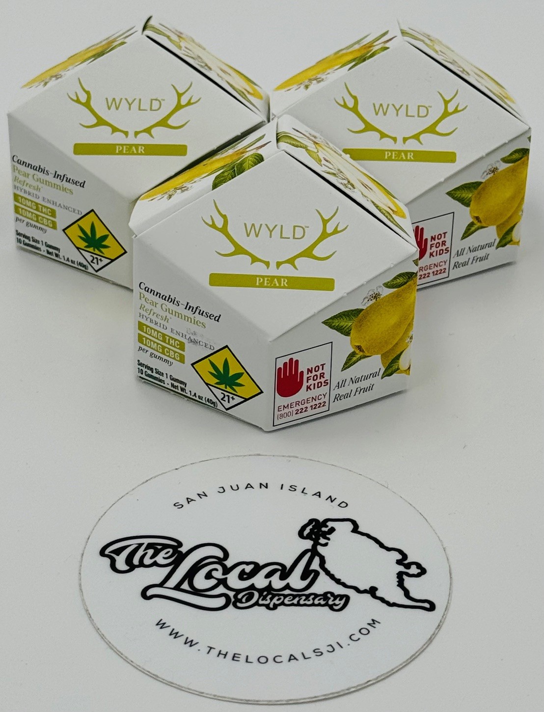 Photograph of product: Pear Gummies 1:1 TH-oui|CBG - Hybrid 10pk