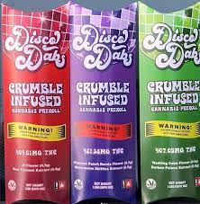 Photograph of product: Infused Preroll - 1g Disco Dabs Crumble Infused - Wonder Dawg/Vice City - Green Leaf Special