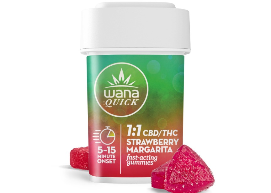 Photograph of product: WANA - Classic Strawberry Lemonade 100mg 1:1 THC:CBD Gummies