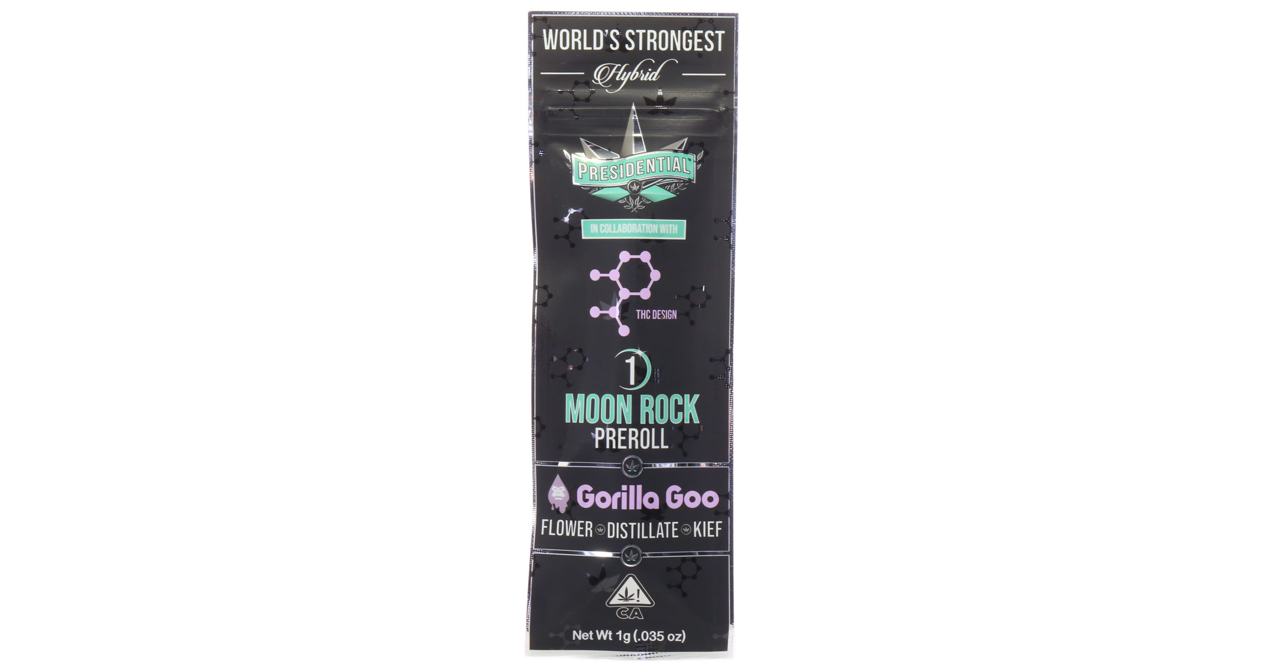 Photograph of product: GORILLA GOO MOONROCK INFUSED PREROLL - 1 G