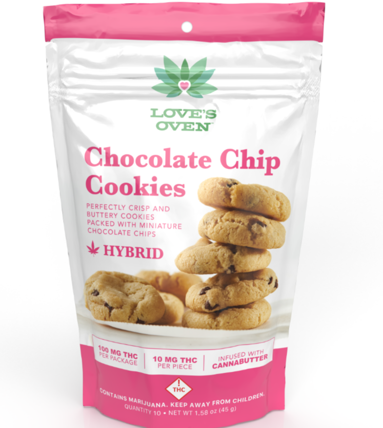 Photograph of product: Love's Oven - Chocolate Chip Cookies - 100mg