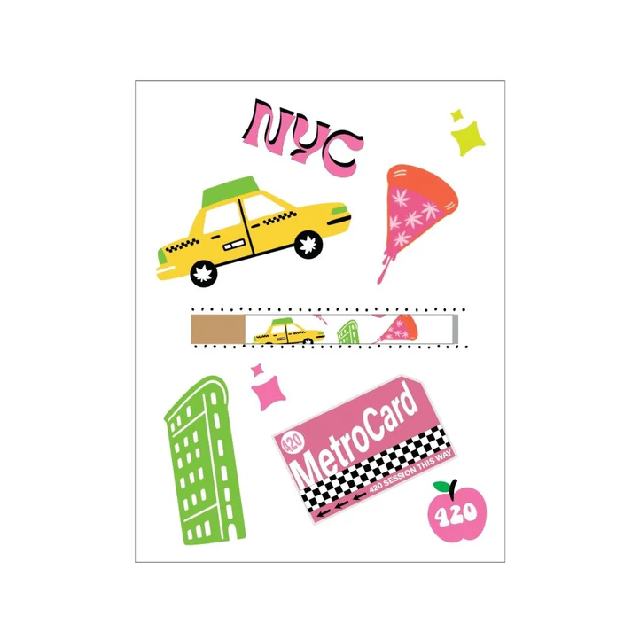 Photograph of product: KushKards | New York City Print Oui'd Greeting Card