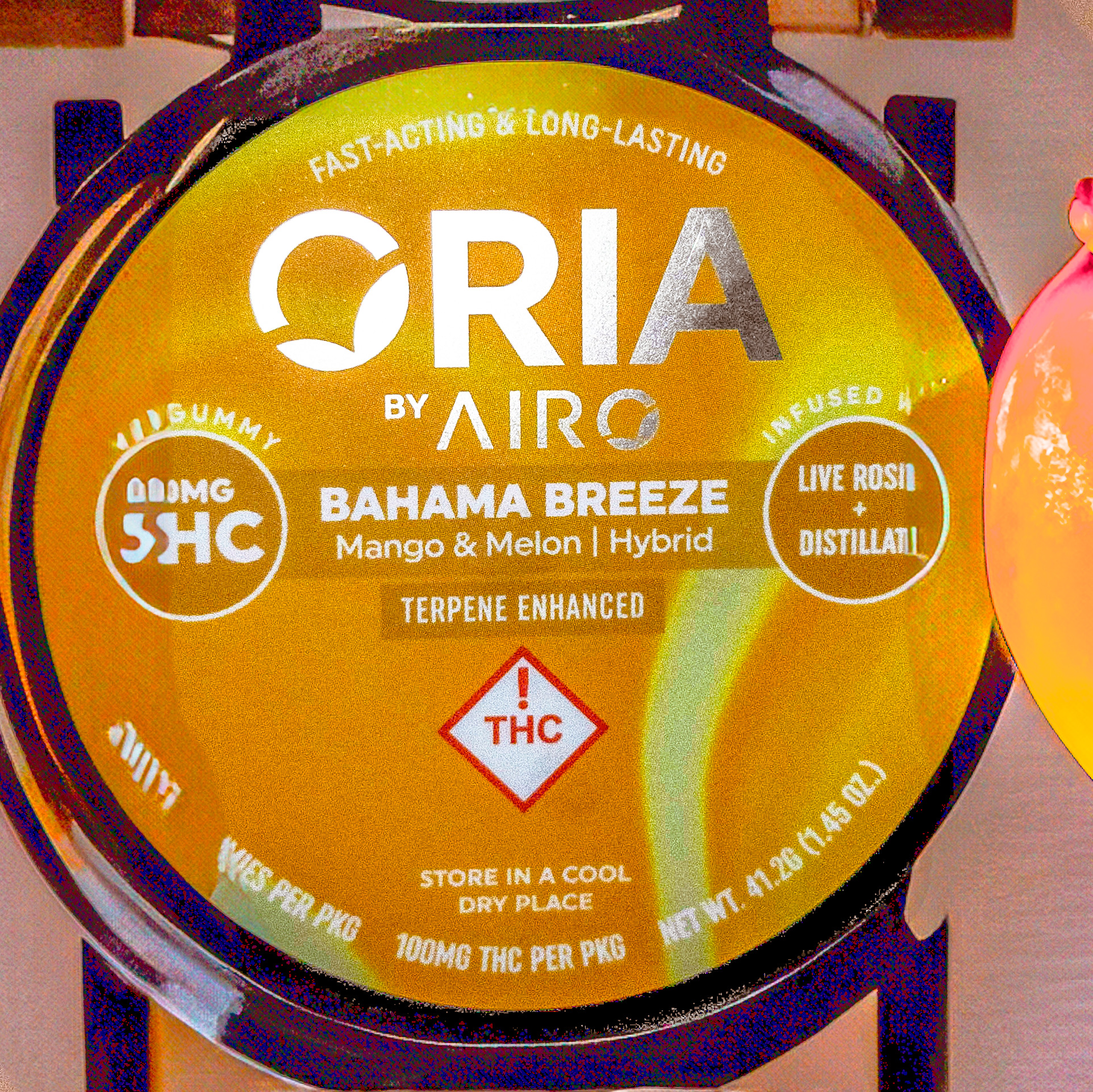 Photograph of product: Oria - Bahama Breeze 100mg Gummies