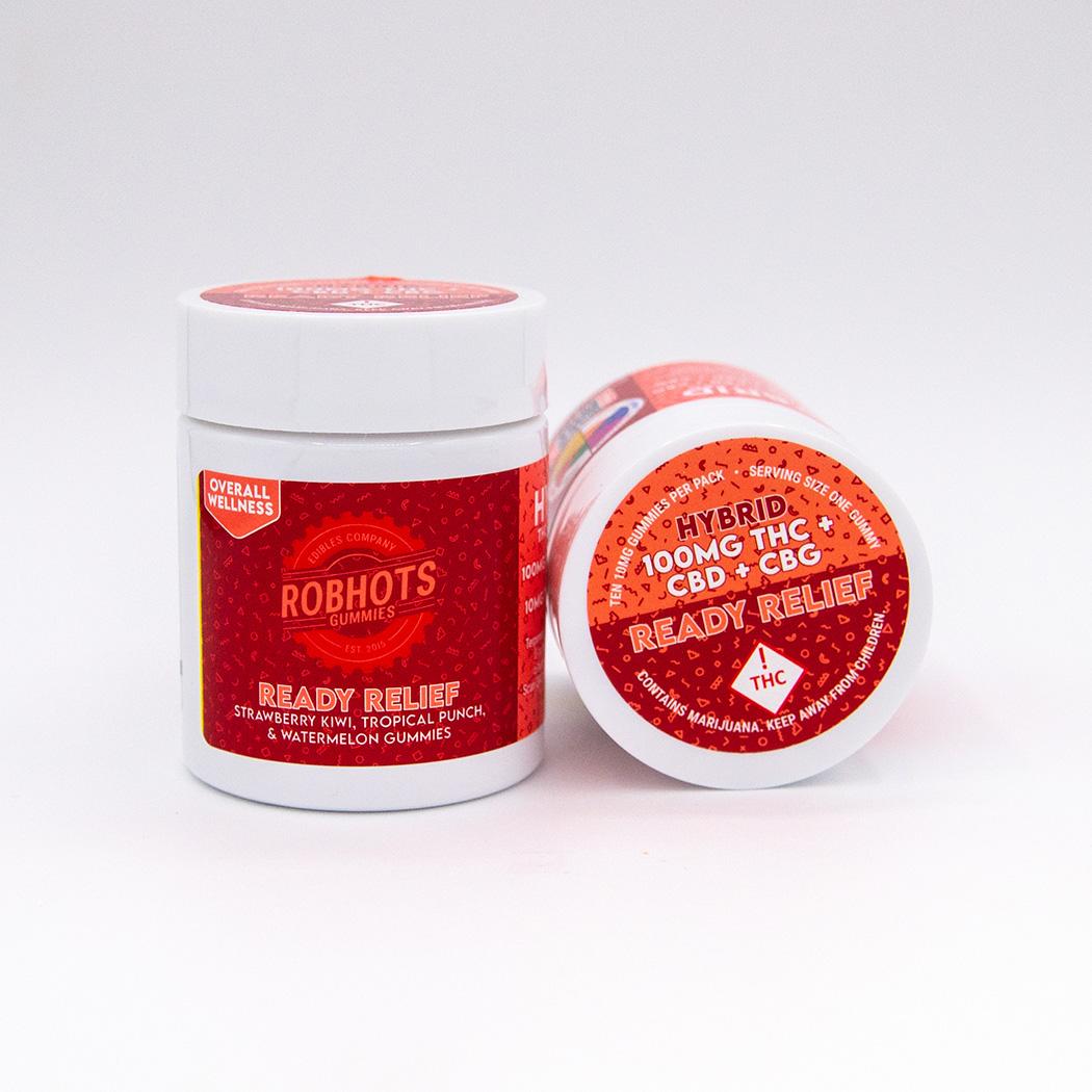 Photograph of product: Rec Robhots Gummies 100mg - Ready Relief