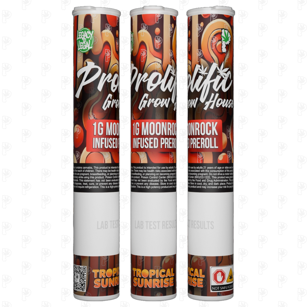 Photograph of product: Prolific Growhouse - Tropical Sunrise - Moonrock Infused Pre-Roll - (S)
