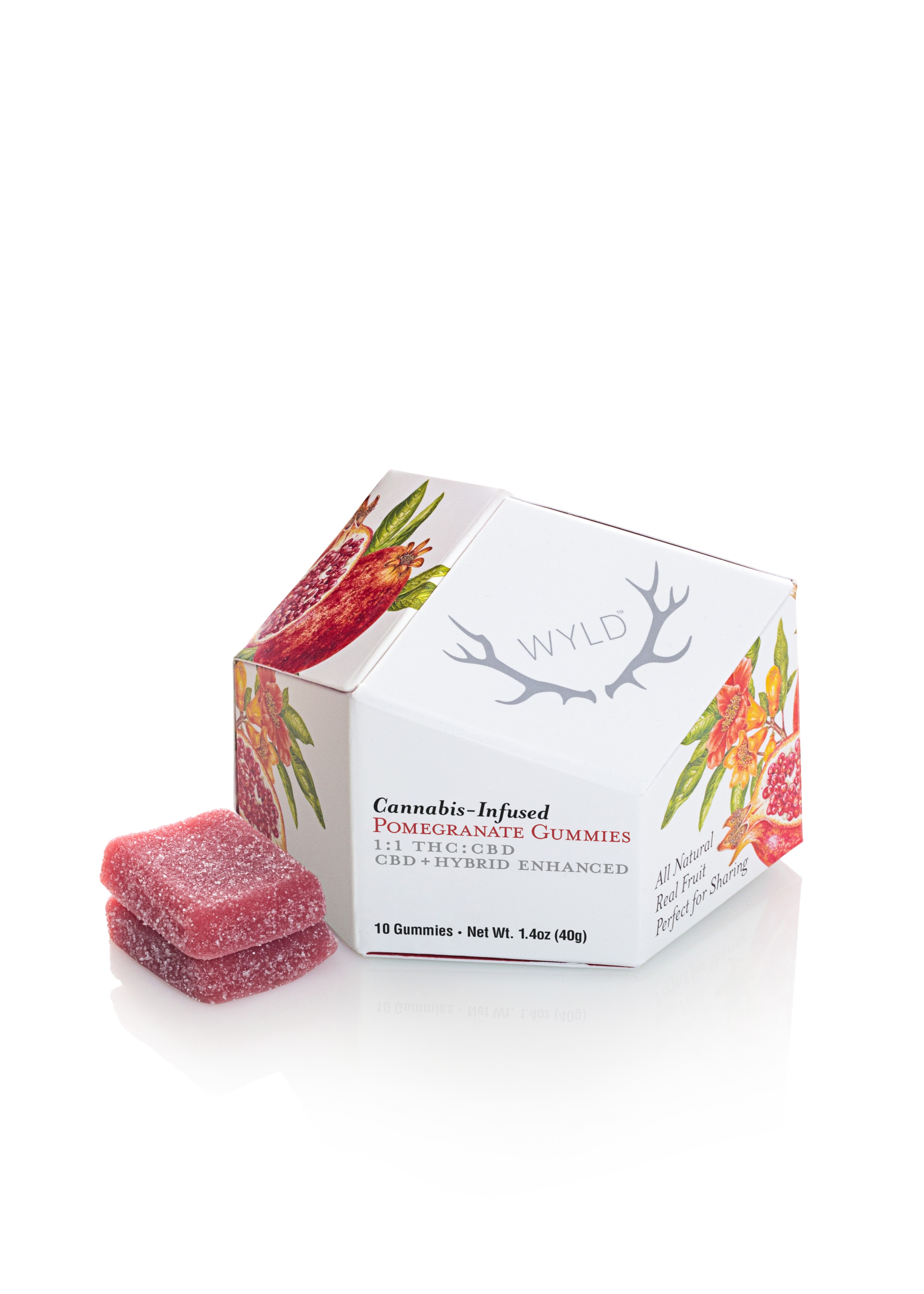 Photograph of product: Pomegranate - 1:1 Hybrid Enhanced Gummies