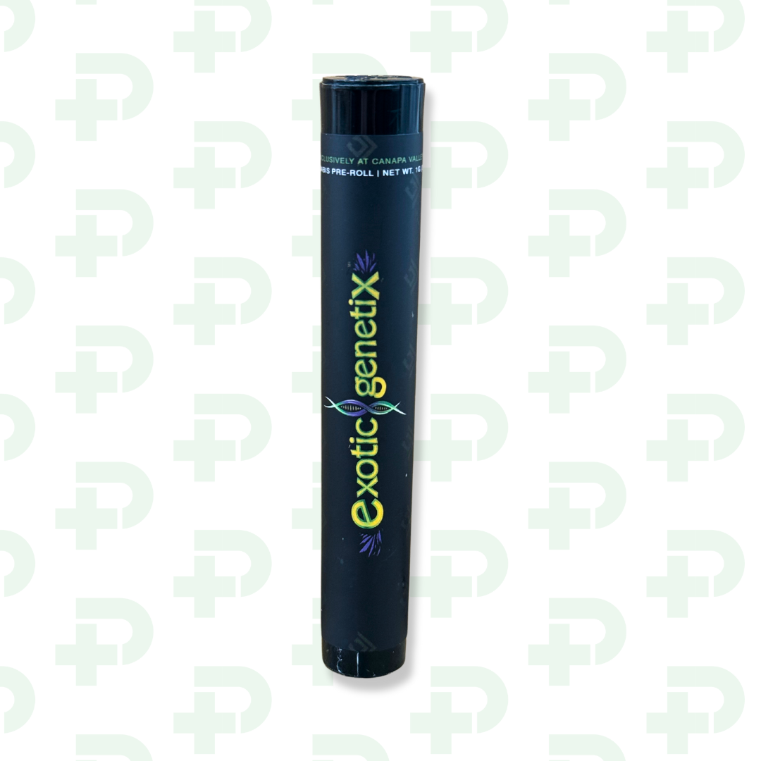 Photograph of product: Exotic Genetix Infused Preroll - Rainbow Chip