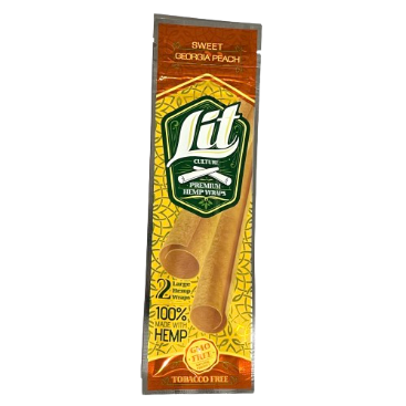 Photograph of product: Lit Sweet Georgia Peach Hemp Wraps 2-Pack