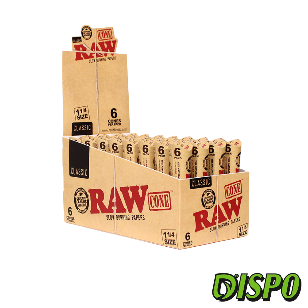 Photograph of product: Raw - Classic Cones 1 1/4 6 Pk
