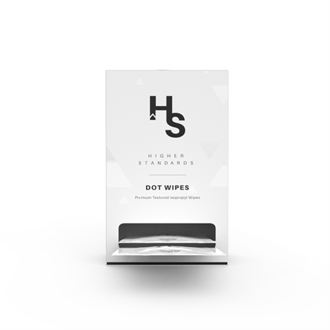 Photograph of product: Higher Standards Dot Wipes-Box of 30