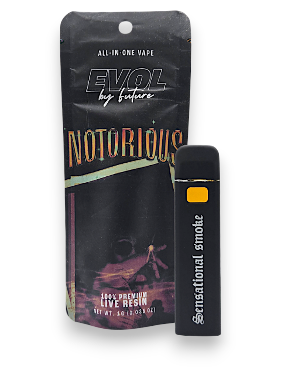 Photograph of product: Notorious #1 Live Resin Dispsoable
