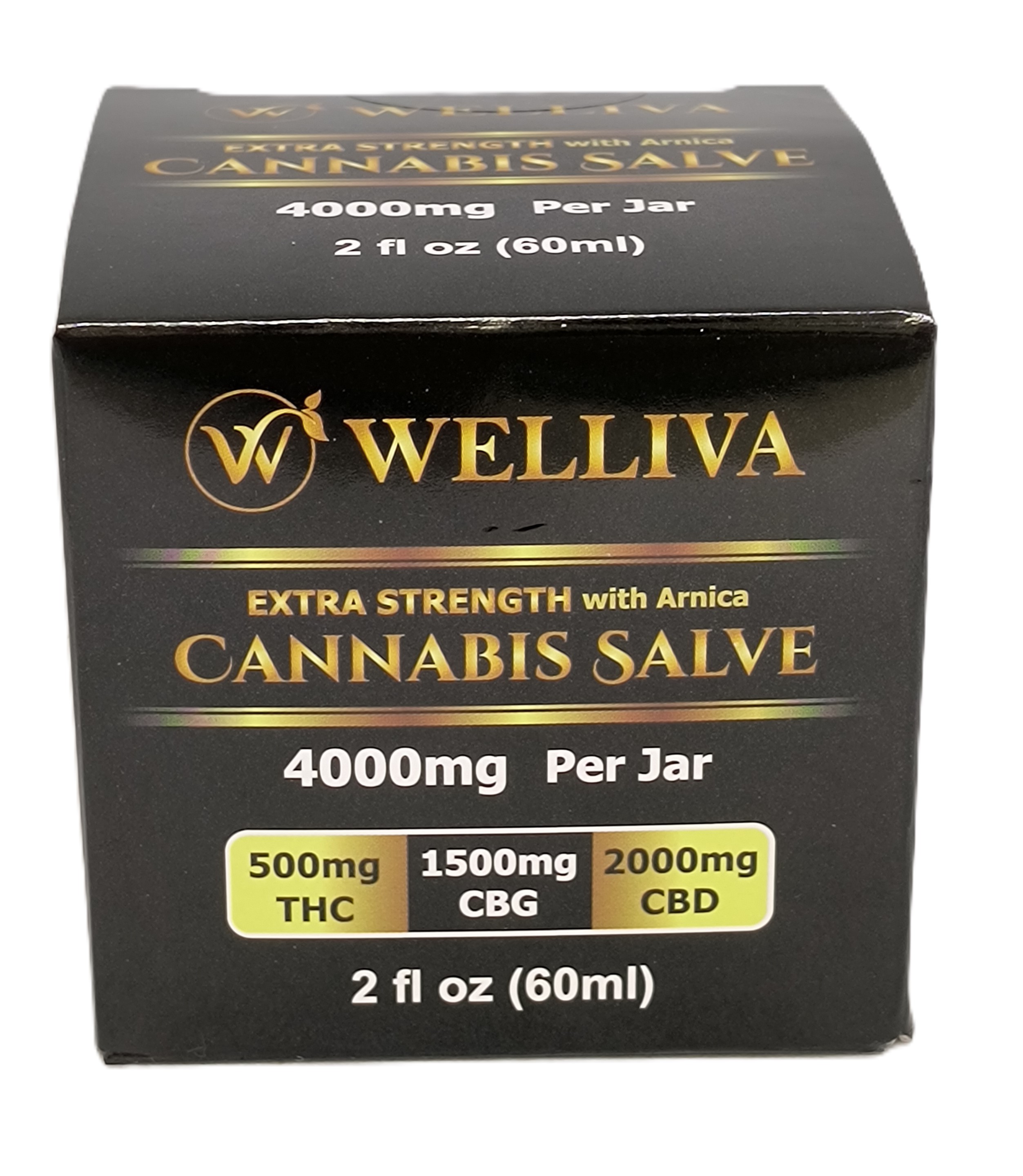 Photograph of Product: Extra Strength Salve 1:3:4 THC:CBG:CBD | Welliva