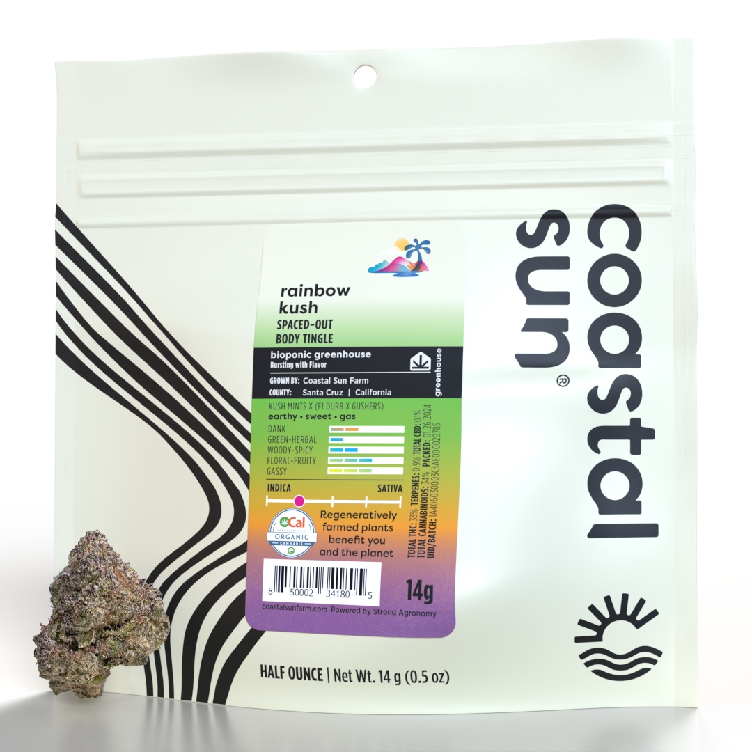Photograph of product: Rainbow Kush Mylar - 14g