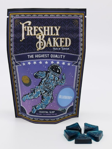 Photograph of product: Celestial Sleep Blueberry 1:1 Gummies 20pk (100mg TH-oui/100mg CBN)