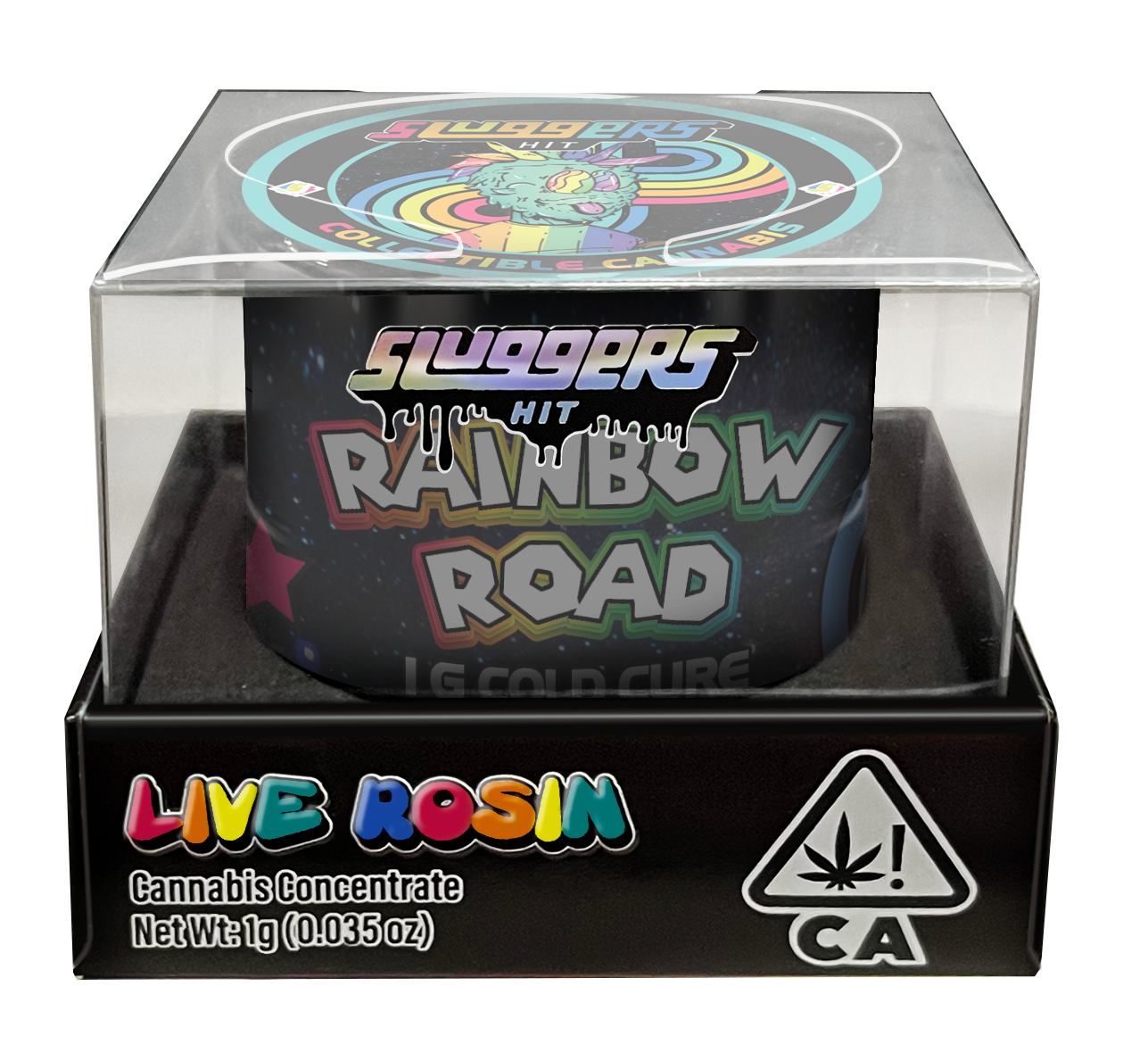 Photograph of product: Sluggers | Rainbow Road | 1G Cold Cured LRosin