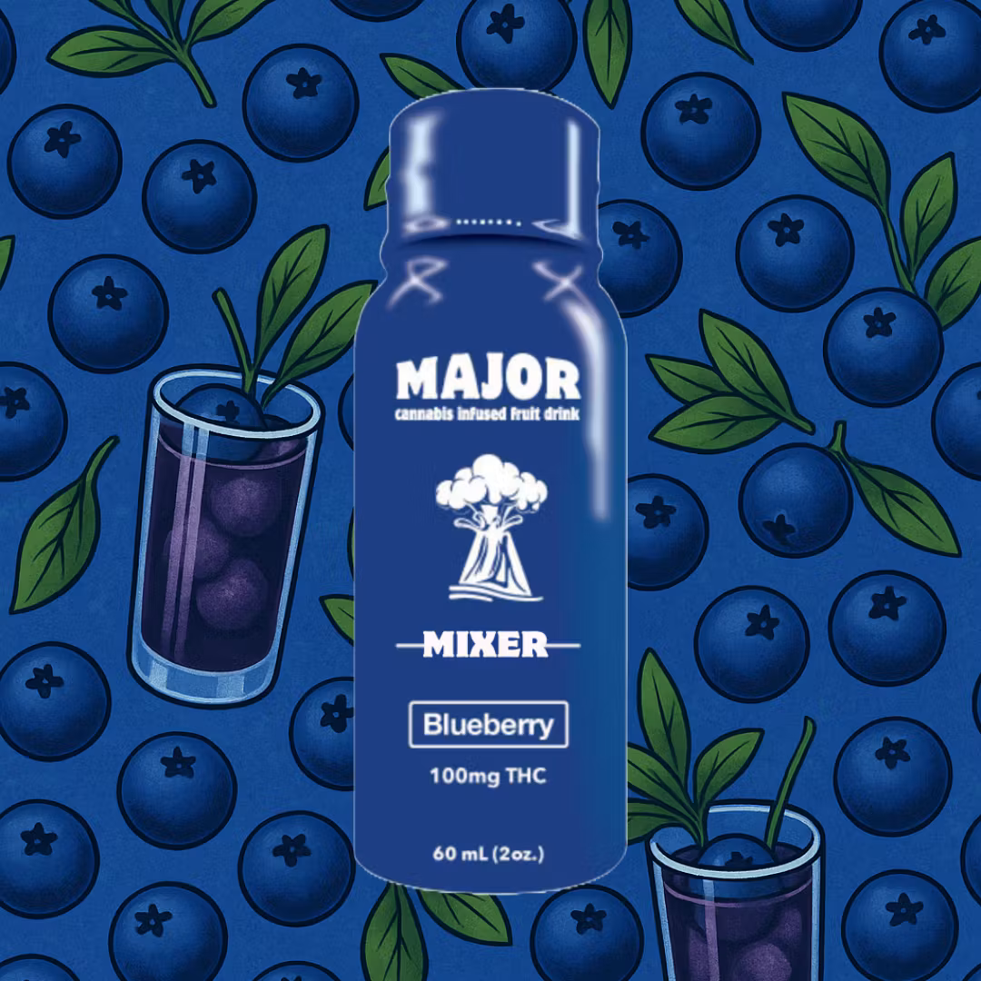 Photograph of product: Major - Beverages - Blueberry (H) 100mg