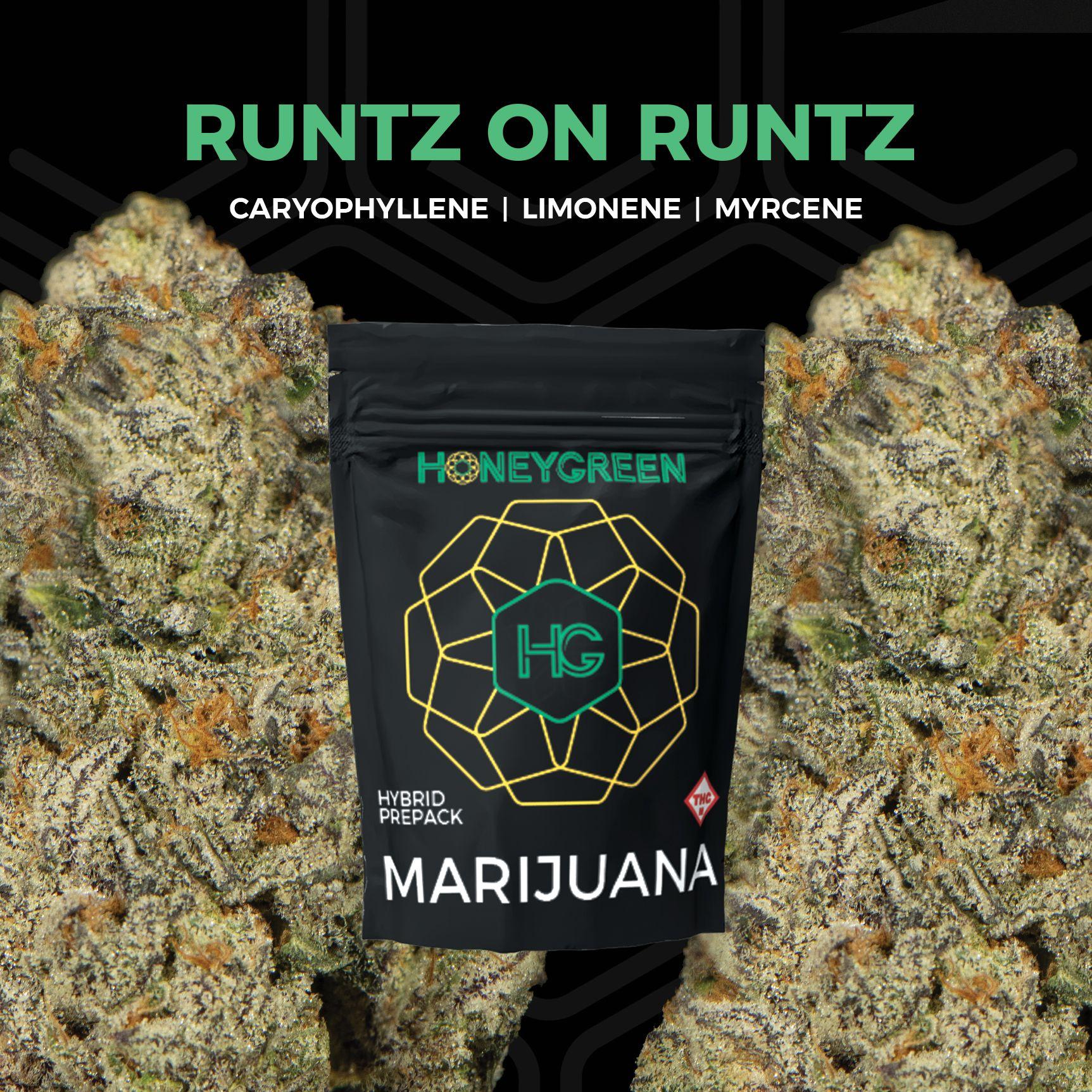 Photograph of product: HONEY GREEN - PREPACK - 3.5G - RUNTZ ON RUNTZ - HYBRID
