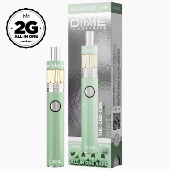 Photograph of product: DIME 1:1:1 Mint OG 2g Disposable (TH-oui:CBD:CBN)