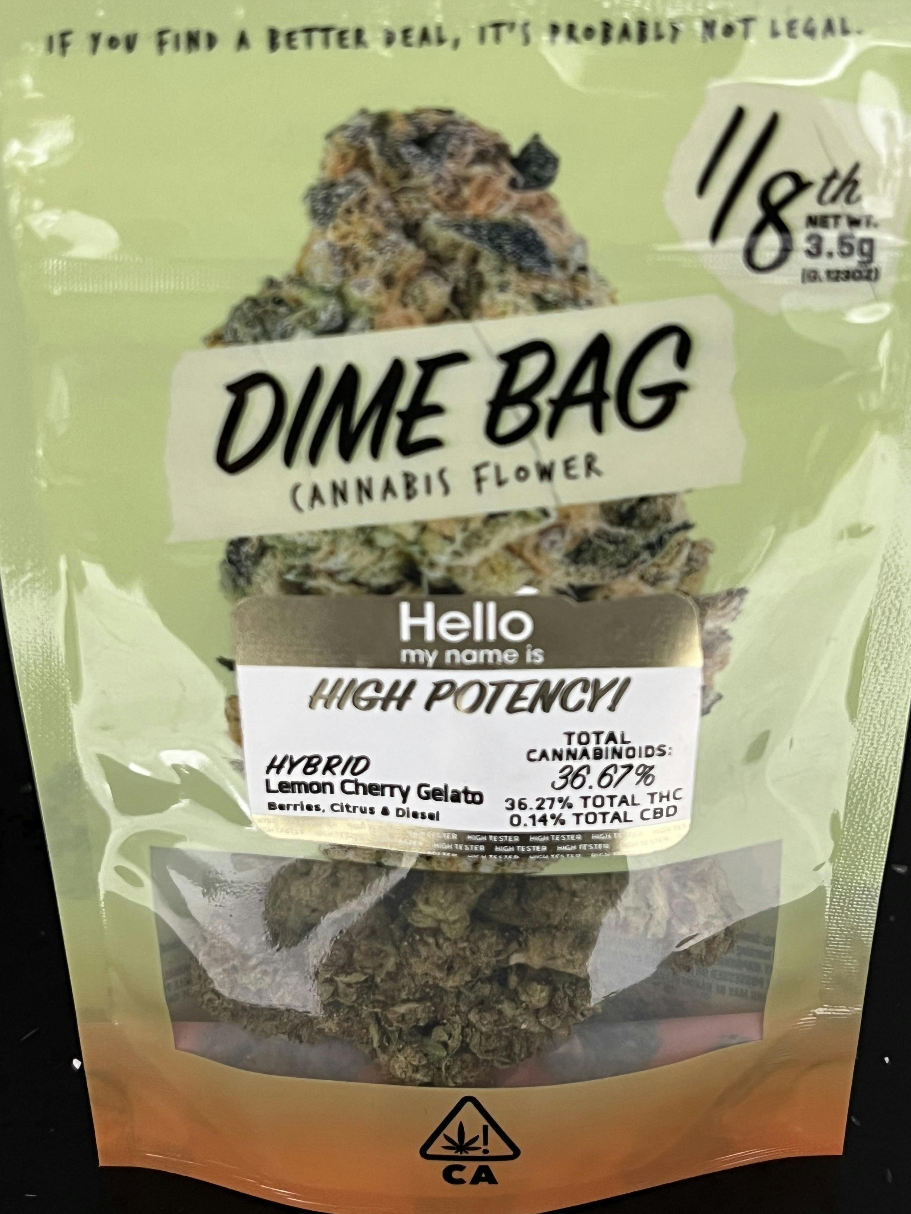 Photograph of product: DIME BAG - LEMON CHERRY GELATO 3.5G