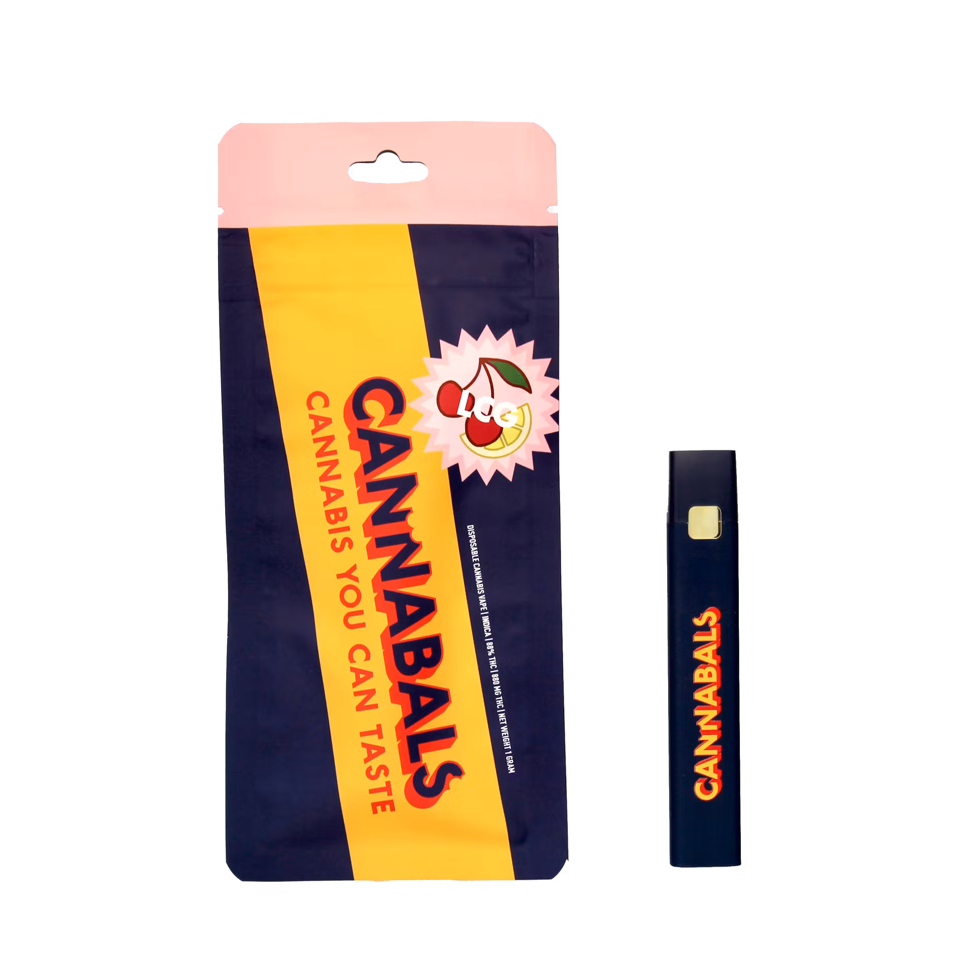 Photograph of product: Cannabals - Lemon Cherry Gelato (I) - 88% - All In One Vape