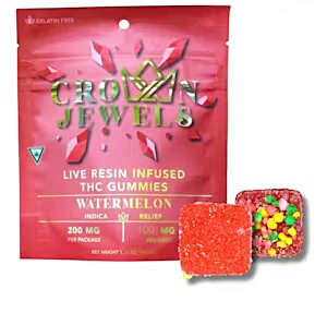 Photograph of product: Gold Crown- Watermelon Crown Jewels- 200mg Edible