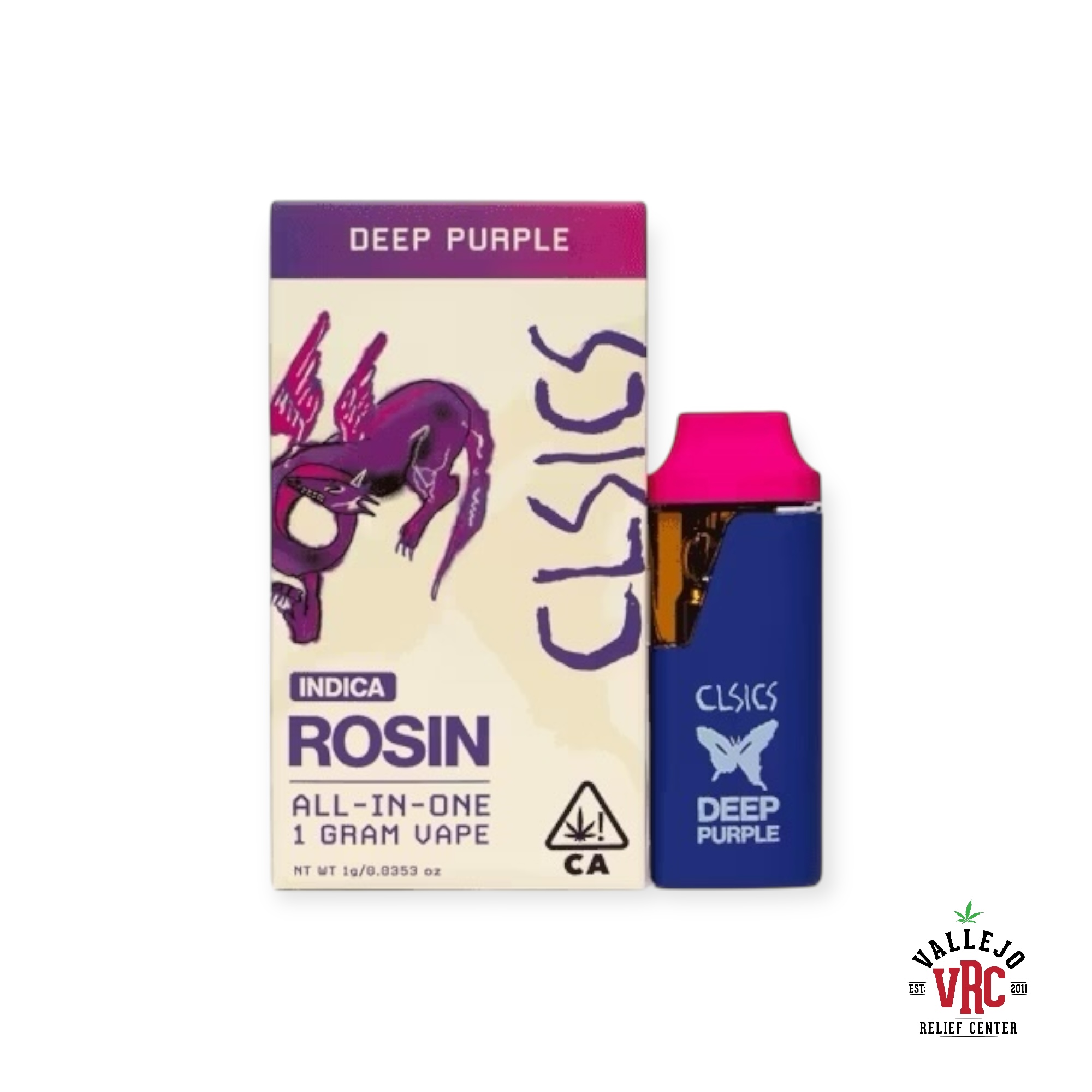 Photograph of product: DEEP PURPLE 1G ROSIN AIO