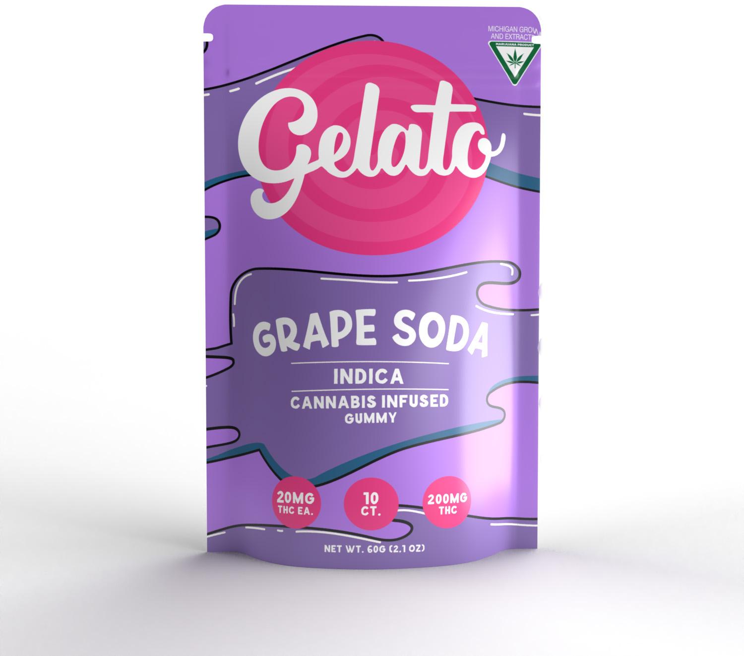 Photograph of product: Gelato | Gummy | Grape Soda | 200mg