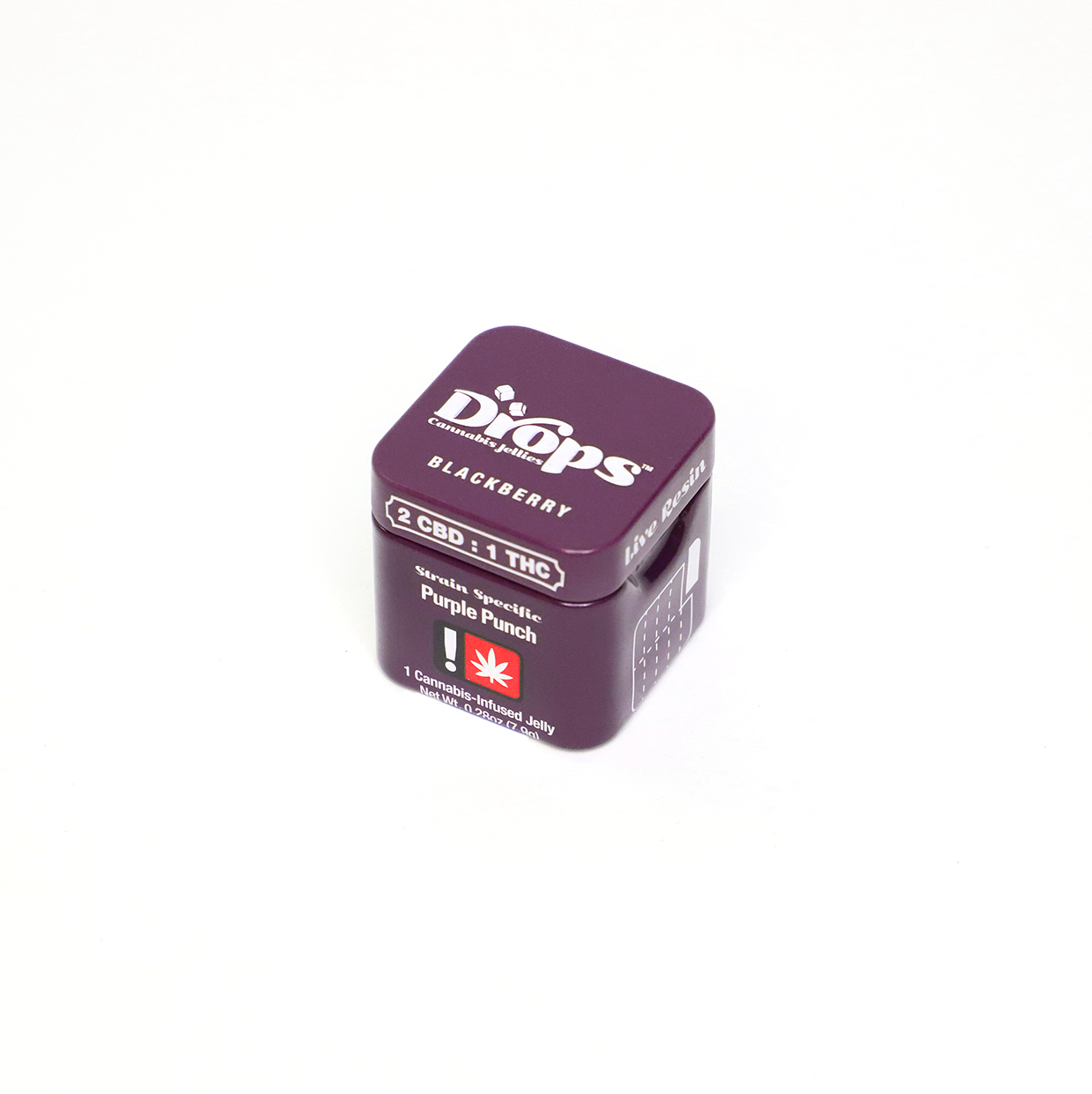 Photograph of product: Drops - Blackberry Purple Punch - 2:1 CBD/TH-oui - Gummy - 1ct - 100mg