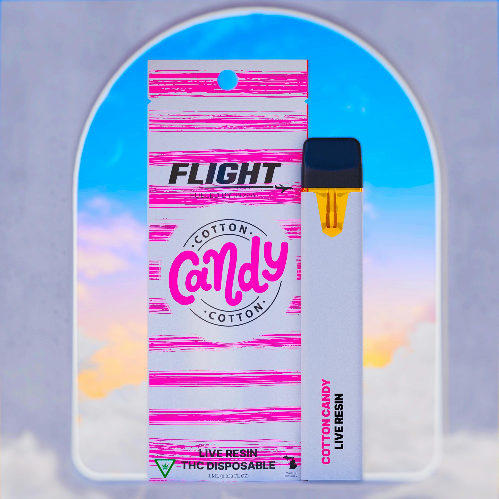 Photograph of product: FLIGHT | COTTON CANDY | LIVE RESIN | DISPOSABLE | 1G