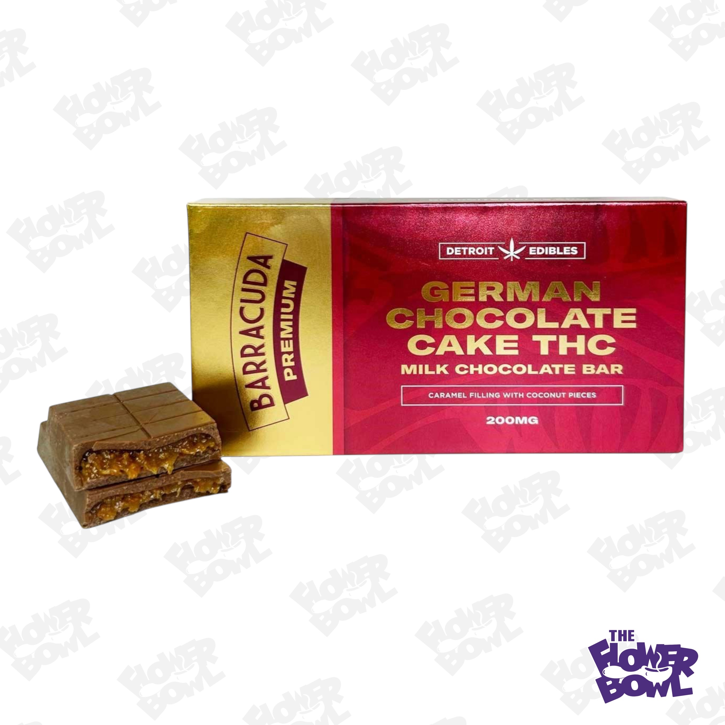 Photograph of product: AU Barracuda: German Chocolate Cake 200MG Premium Chocolate Bar