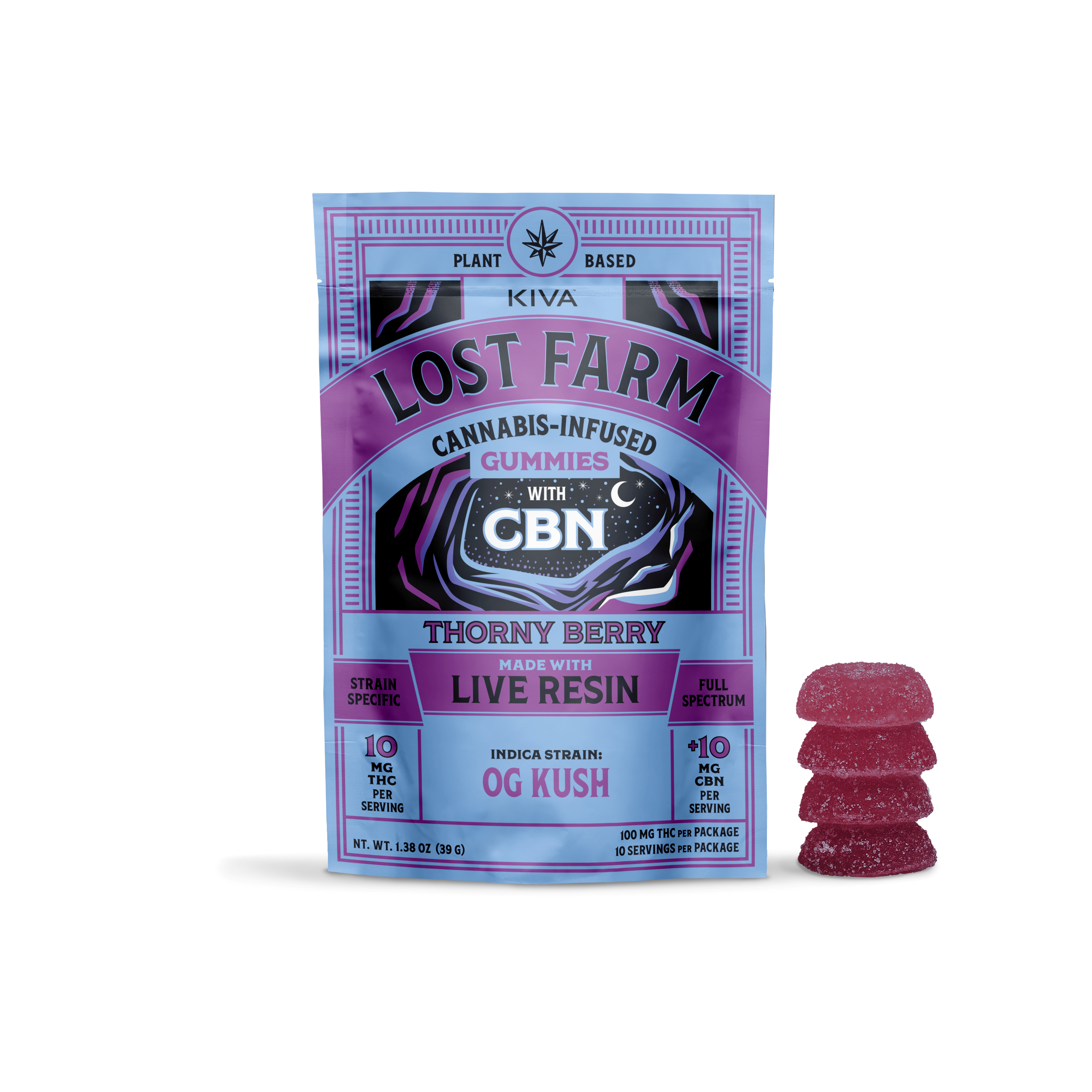 Photograph of product: Lost Farm | Thorny Berry x OG Kush | 1:1 | TH-oui:CBN Live Resin | 100mg