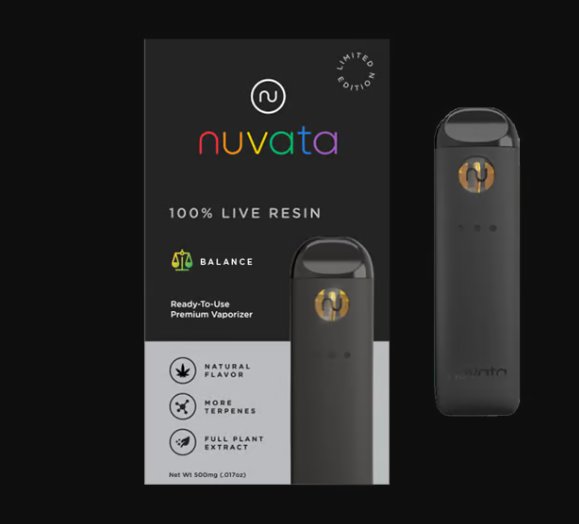 Photograph of product: NUVATA | BLOCKBERRY BALANCE | LIVE RESIN DISPOSABLE | 0.5G (HYBRID)