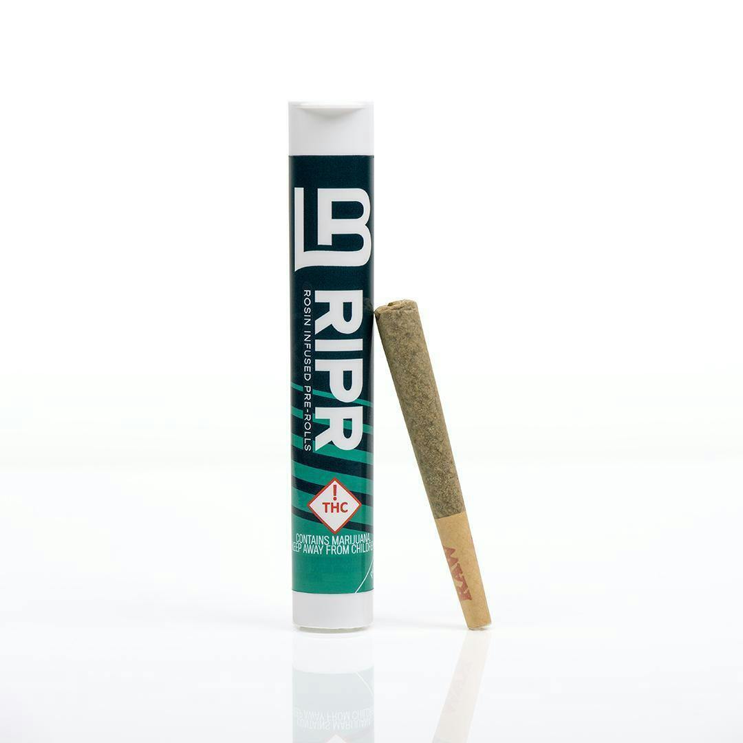 Photograph of product: Leiffa Sour GMO Cookies + Spritzer RIPR Rosin Infused Pre Roll 1g
